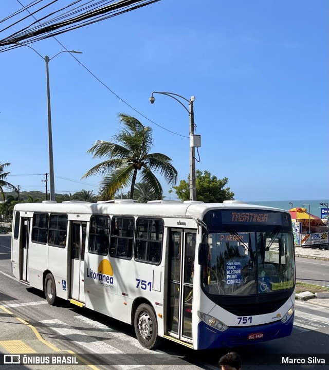 Litorânea Transportes 751 na cidade de Natal, Rio Grande do Norte, Brasil, por Marco Silva. Número da foto: #10441058.