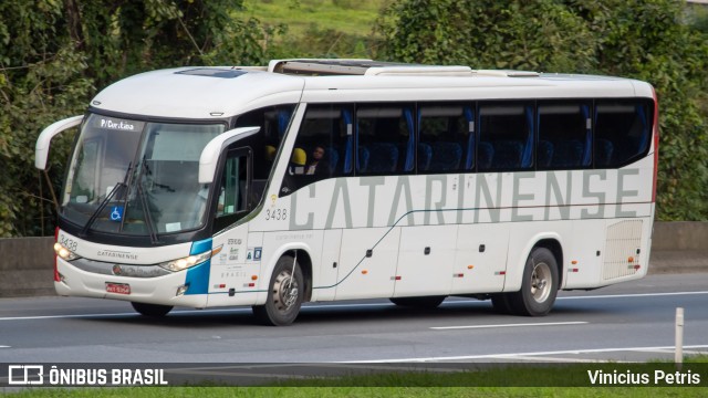 Auto Viação Catarinense 3438 na cidade de Joinville, Santa Catarina, Brasil, por Vinicius Petris. ID da foto: 10441670.