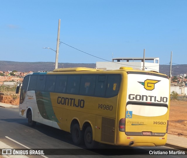 Empresa Gontijo de Transportes 14980 na cidade de Montes Claros, Minas Gerais, Brasil, por Cristiano Martins. Número da foto: #10440180.