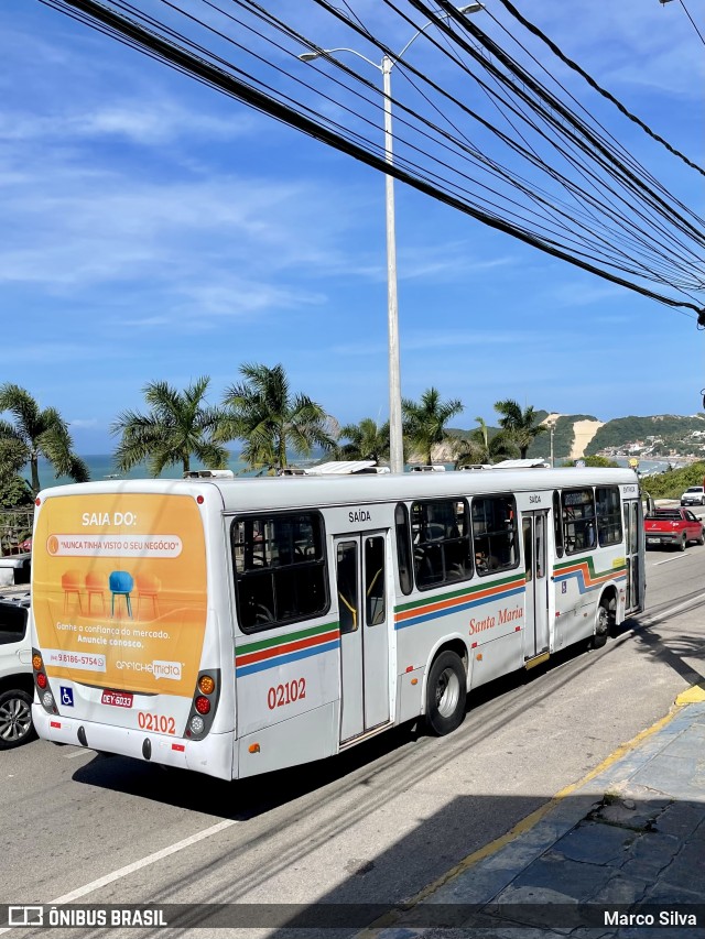 Auto Ônibus Santa Maria Transporte e Turismo 02102 na cidade de Natal, Rio Grande do Norte, Brasil, por Marco Silva. Número da foto: #10441046.