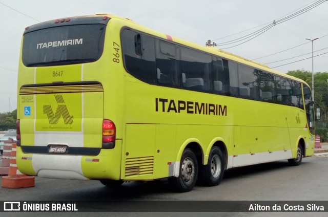 Viação Itapemirim 8647 na cidade de São Paulo, São Paulo, Brasil, por Ailton da Costa Silva. ID da foto: 10442820.