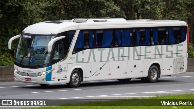 Auto Viação Catarinense 3408 na cidade de Joinville, Santa Catarina, Brasil, por Vinicius Petris. ID da foto: 10441696.