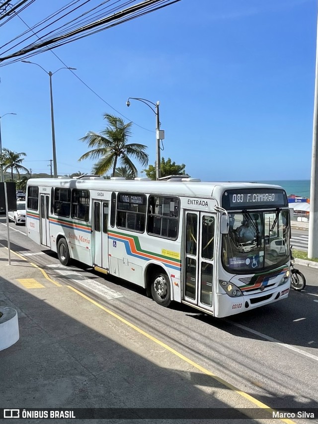 Auto Ônibus Santa Maria Transporte e Turismo 02102 na cidade de Natal, Rio Grande do Norte, Brasil, por Marco Silva. Número da foto: #10441037.