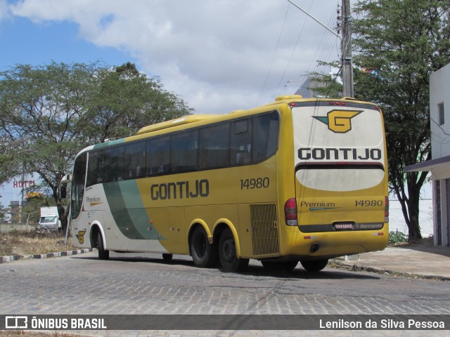 Empresa Gontijo de Transportes 14980 na cidade de Caruaru, Pernambuco, Brasil, por Lenilson da Silva Pessoa. ID da foto: 10441253.