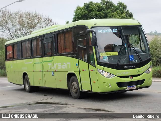 Tursan - Turismo Santo André 681 (RJ 597.245) na cidade de Barra Mansa, Rio de Janeiro, Brasil, por Danilo  Ribeiro. ID da foto: 10440566.