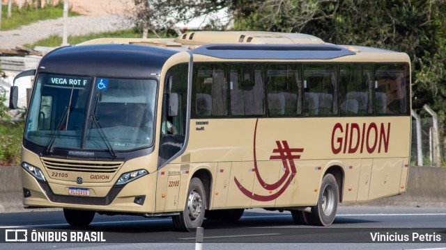 Gidion Transporte e Turismo 22105 na cidade de Joinville, Santa Catarina, Brasil, por Vinicius Petris. Número da foto: #10441580.