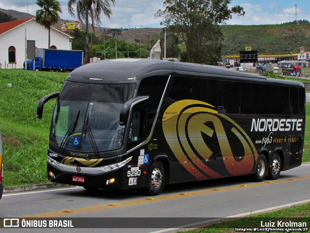 Expresso Nordeste 5290 na cidade de Aparecida, São Paulo, Brasil, por Luiz Krolman. Número da foto: #10441210.