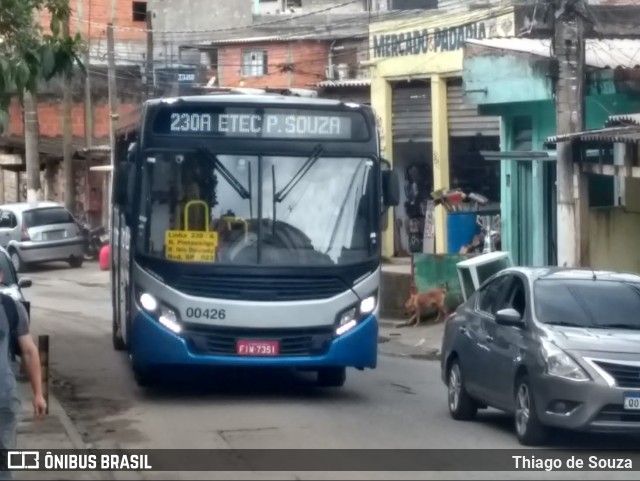 Viação Cidade de Caieiras 00426 na cidade de Franco da Rocha, São Paulo, Brasil, por Thiago de Souza. ID da foto: 10441274.