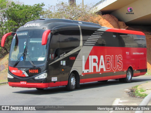 Lirabus 14098 na cidade de Campinas, São Paulo, Brasil, por Henrique Alves de Paula Silva. Número da foto: #10439863.