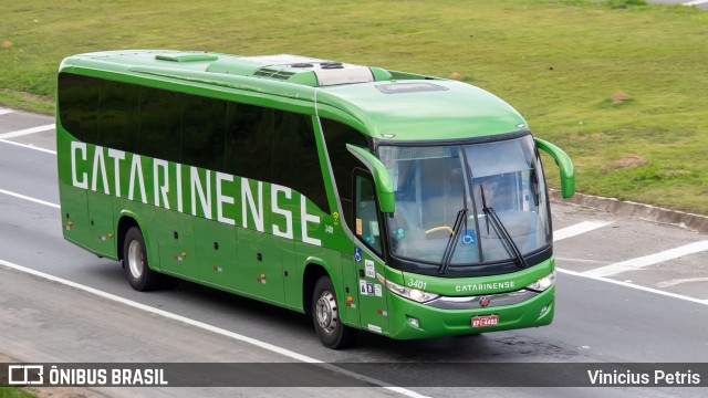 Auto Viação Catarinense 3401 na cidade de Joinville, Santa Catarina, Brasil, por Vinicius Petris. Número da foto: #10441686.