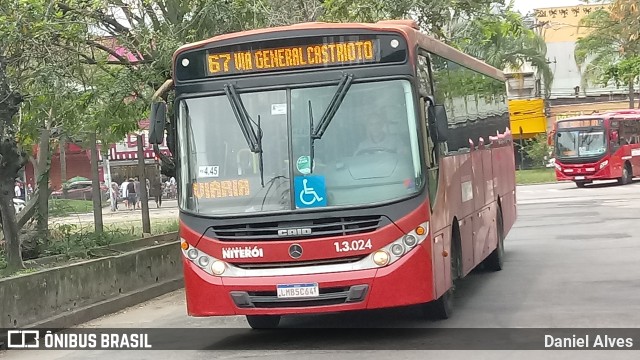 Auto Ônibus Brasília 1.3.024 na cidade de Niterói, Rio de Janeiro, Brasil, por Daniel Alves. Número da foto: #10527748.