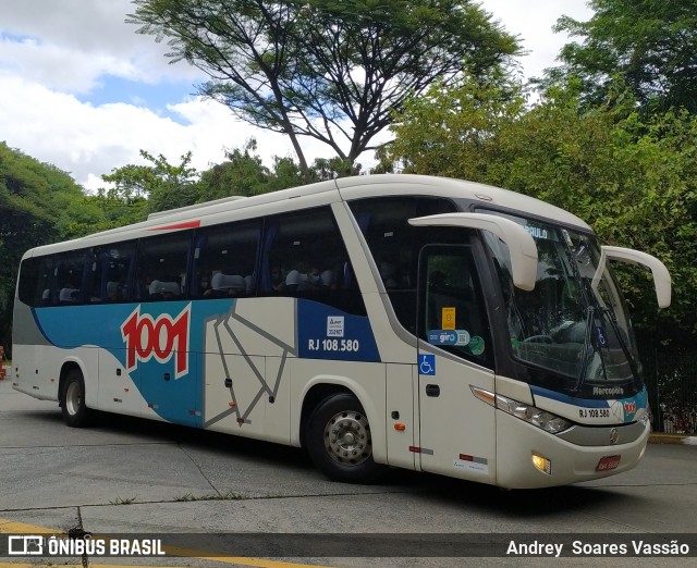 Auto Viação 1001 RJ 108.580 na cidade de São Paulo, São Paulo, Brasil, por Andrey  Soares Vassão. Número da foto: #10527276.