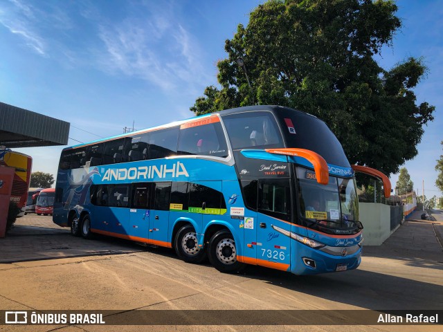 Empresa de Transportes Andorinha 7326 na cidade de Cuiabá, Mato Grosso, Brasil, por Allan Rafael. ID da foto: 10528042.