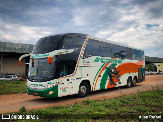 Empresa de Transportes Andorinha 7004 na cidade de Cáceres, Mato Grosso, Brasil, por Allan Rafael. ID da foto: 10528036.