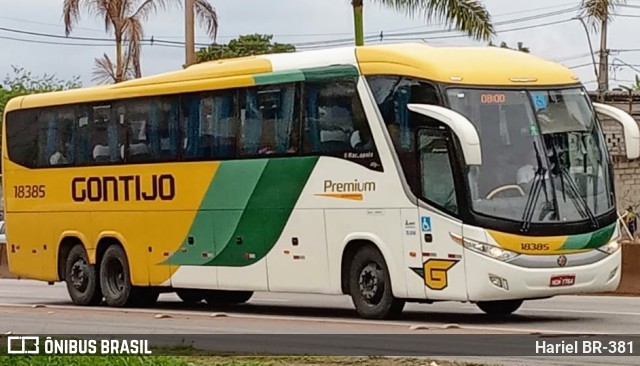 Empresa Gontijo de Transportes 18385 na cidade de Betim, Minas Gerais, Brasil, por Hariel BR-381. ID da foto: 10526284.