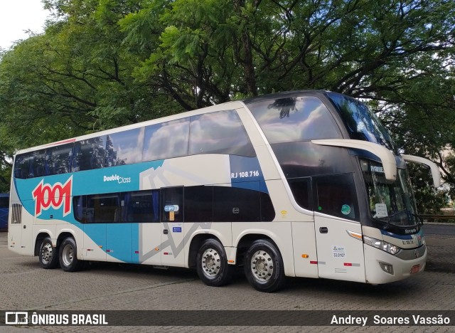 Auto Viação 1001 RJ 108.716 na cidade de São Paulo, São Paulo, Brasil, por Andrey  Soares Vassão. ID da foto: 10529019.