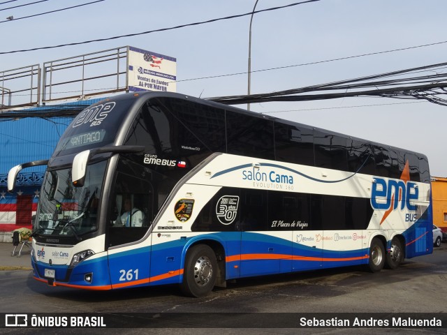 Pullman Eme Bus 261 na cidade de Estación Central, Santiago, Metropolitana de Santiago, Chile, por Sebastian Andres Maluenda. Número da foto: #10529027.