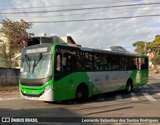 VB Transportes e Turismo 3389 na cidade de Campinas, São Paulo, Brasil, por Leonardo Sebastiao dos Santos Rodrigues. ID da foto: 10444136.