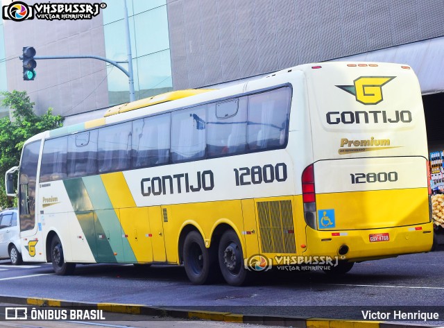 Empresa Gontijo de Transportes 12800 na cidade de Rio de Janeiro, Rio de Janeiro, Brasil, por Victor Henrique. ID da foto: 10446246.