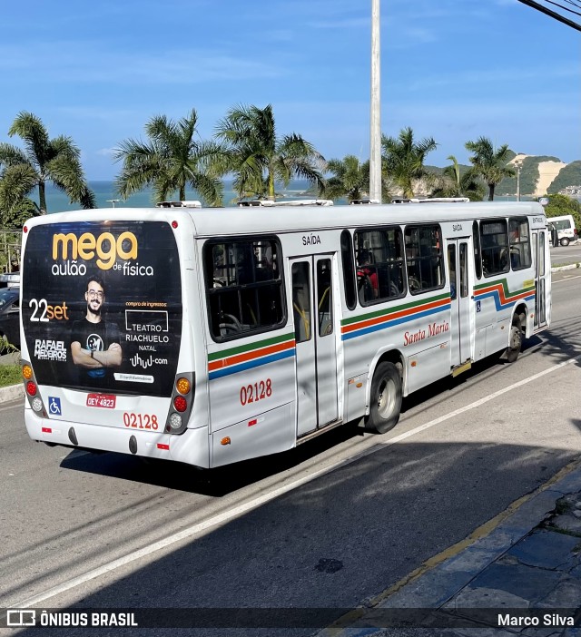 Auto Ônibus Santa Maria Transporte e Turismo 02128 na cidade de Natal, Rio Grande do Norte, Brasil, por Marco Silva. Número da foto: #10443538.