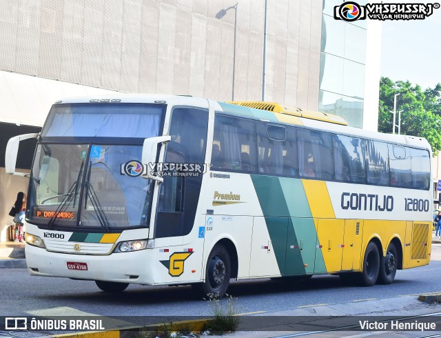 Empresa Gontijo de Transportes 12800 na cidade de Rio de Janeiro, Rio de Janeiro, Brasil, por Victor Henrique. ID da foto: 10446247.