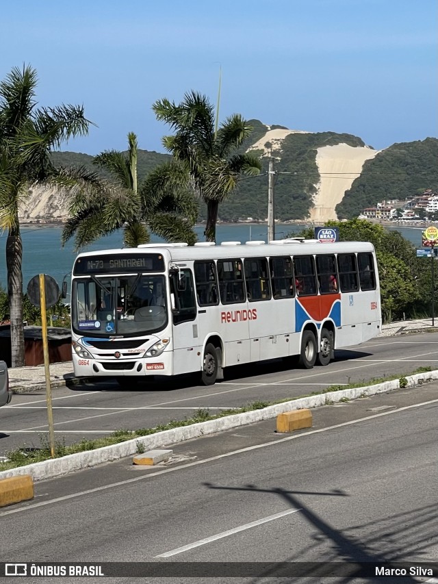 Reunidas Transportes Urbanos 0864 na cidade de Natal, Rio Grande do Norte, Brasil, por Marco Silva. ID da foto: 10443519.