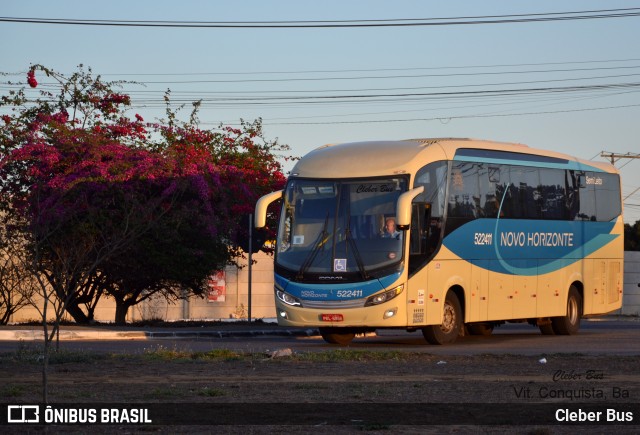 Viação Novo Horizonte 522411 na cidade de Vitória da Conquista, Bahia, Brasil, por Cleber Bus. ID da foto: 10443485.