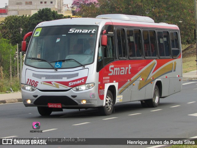 Viação Smart Transporte e Turismo 1106 na cidade de Campinas, São Paulo, Brasil, por Henrique Alves de Paula Silva. Número da foto: #10446131.