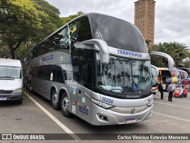 Transguga Transportes e Turismo 18250 na cidade de Aparecida, São Paulo, Brasil, por Carlos Vinicius Estevão Menezes. ID da foto: 10445946.