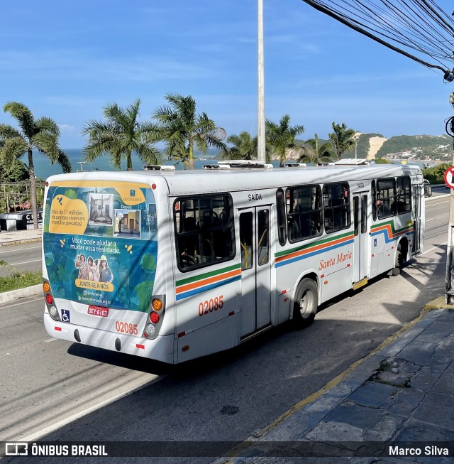 Auto Ônibus Santa Maria Transporte e Turismo 02085 na cidade de Natal, Rio Grande do Norte, Brasil, por Marco Silva. ID da foto: 10443564.