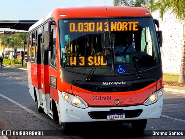 Viação Pioneira 231509 na cidade de Lago Sul, Distrito Federal, Brasil, por Brenno Santos. Número da foto: #10444289.