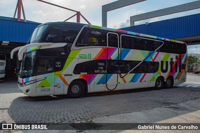 UTIL - União Transporte Interestadual de Luxo 11908 na cidade de Resende, Rio de Janeiro, Brasil, por Gabriel Nunes de Carvalho. Número da foto: #10443662.