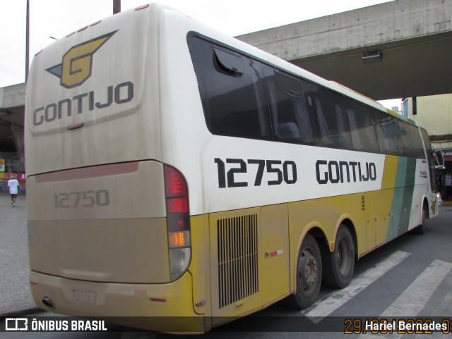 Empresa Gontijo de Transportes 12750 na cidade de Belo Horizonte, Minas Gerais, Brasil, por Hariel Bernades. ID da foto: 10444809.