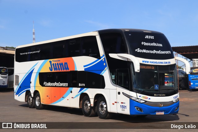 Viação Juína 1501 na cidade de Cuiabá, Mato Grosso, Brasil, por Diego Leão. ID da foto: 10445037.