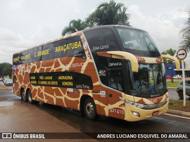 Viação São Luiz 421410 na cidade de Campo Grande, Mato Grosso do Sul, Brasil, por ANDRES LUCIANO ESQUIVEL DO AMARAL. ID da foto: 10448709.