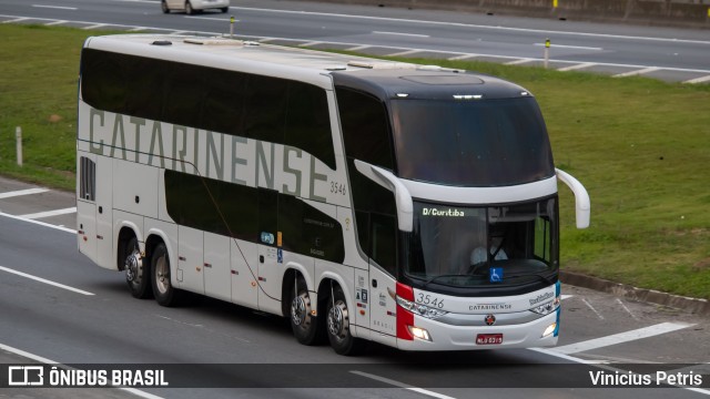 Auto Viação Catarinense 3546 na cidade de Joinville, Santa Catarina, Brasil, por Vinicius Petris. ID da foto: 10448645.