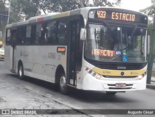 Transportes Vila Isabel A27660 na cidade de Rio de Janeiro, Rio de Janeiro, Brasil, por Augusto César. Número da foto: #10449881.