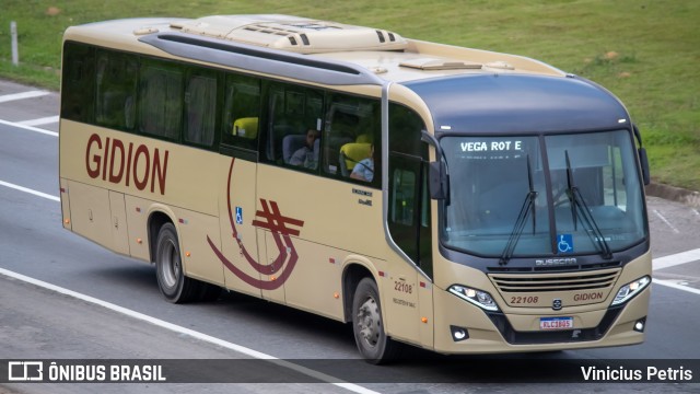 Gidion Transporte e Turismo 22108 na cidade de Joinville, Santa Catarina, Brasil, por Vinicius Petris. Número da foto: #10448618.