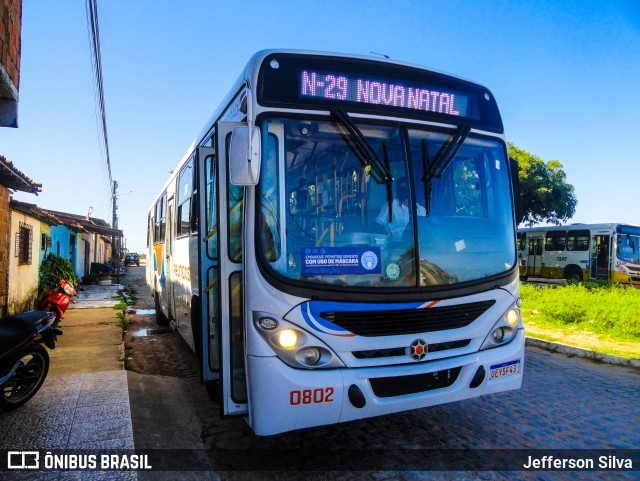 Reunidas Transportes Urbanos 0802 na cidade de Natal, Rio Grande do Norte, Brasil, por Jefferson Silva. ID da foto: 10448549.