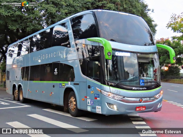 Viação Garcia 8723 na cidade de Curitiba, Paraná, Brasil, por Guilherme Estevan. ID da foto: 10450813.