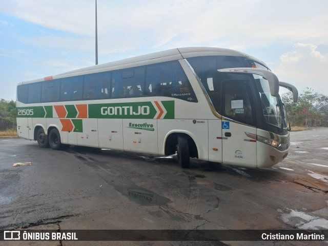 Empresa Gontijo de Transportes 21505 na cidade de Montes Claros, Minas Gerais, Brasil, por Cristiano Martins. ID da foto: 10452726.