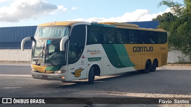 Empresa Gontijo de Transportes 17090 na cidade de Cruz das Almas, Bahia, Brasil, por Flávio  Santos. ID da foto: 10452044.