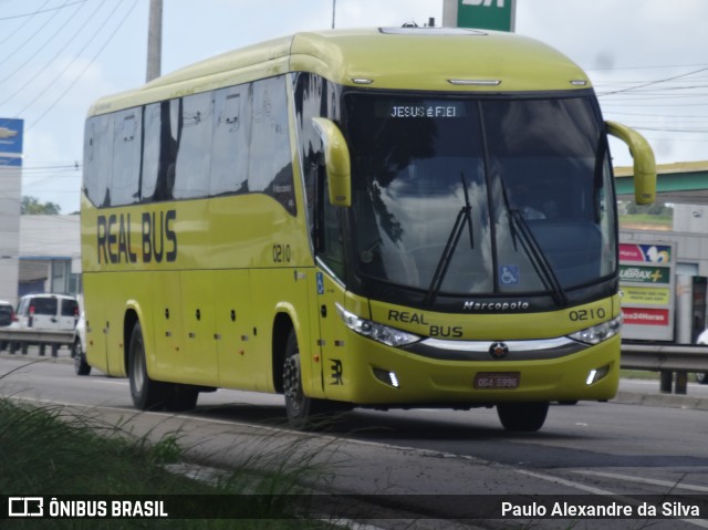 Expresso Real Bus 0210 na cidade de João Pessoa, Paraíba, Brasil, por Paulo Alexandre da Silva. Número da foto: #10452886.