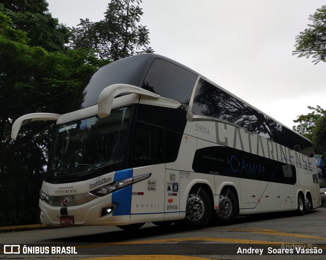 Auto Viação Catarinense 319306 na cidade de São Paulo, São Paulo, Brasil, por Andrey  Soares Vassão. ID da foto: 10451755.