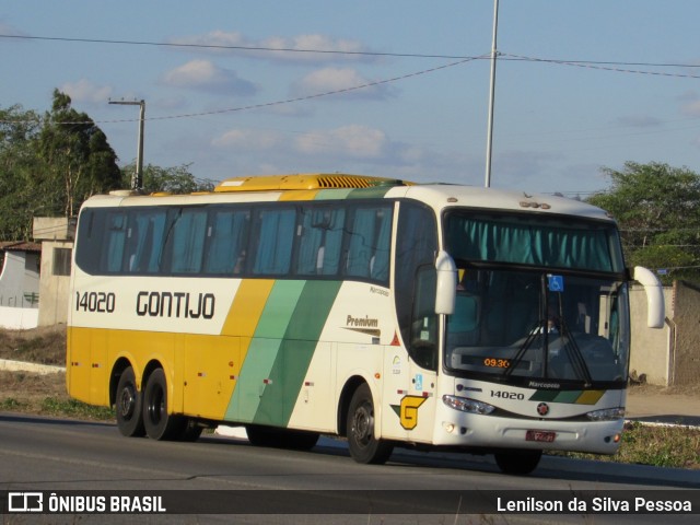 Empresa Gontijo de Transportes 14020 na cidade de Caruaru, Pernambuco, Brasil, por Lenilson da Silva Pessoa. ID da foto: 10451037.