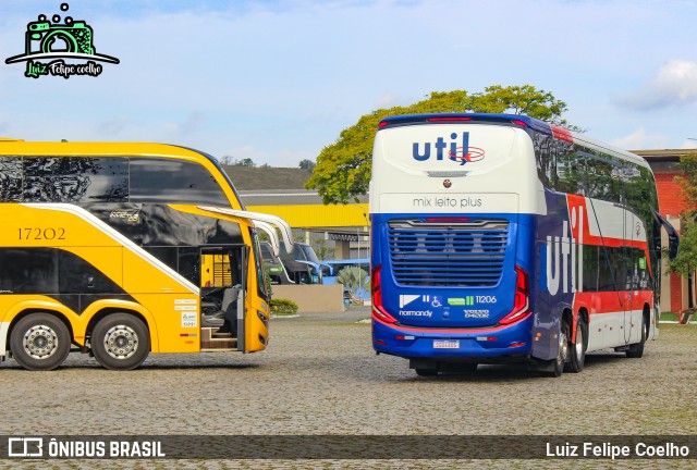 UTIL - União Transporte Interestadual de Luxo 11206 na cidade de Juiz de Fora, Minas Gerais, Brasil, por Luiz Felipe Coelho. Número da foto: #10452550.