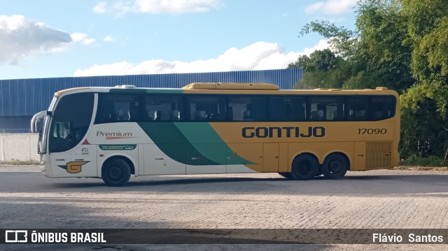 Empresa Gontijo de Transportes 17090 na cidade de Cruz das Almas, Bahia, Brasil, por Flávio  Santos. ID da foto: 10452047.