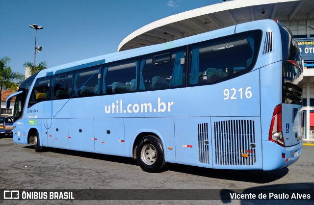 UTIL - União Transporte Interestadual de Luxo 9216 na cidade de Aparecida, São Paulo, Brasil, por Vicente de Paulo Alves. Número da foto: #10450601.