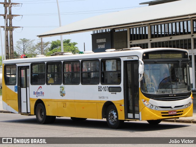 Belém Rio Transportes BD-107 na cidade de Belém, Pará, Brasil, por João Victor. ID da foto: 10452945.