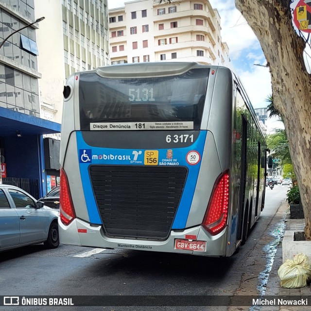 Viação Paratodos > São Jorge > Metropolitana São Paulo > Mobibrasil 6 3171 na cidade de São Paulo, São Paulo, Brasil, por Michel Nowacki. Número da foto: #10455616.